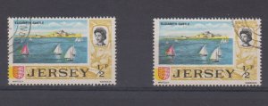 Jersey 1972 ½p Elizabeth Castle Super Yellow shift, Fine Used