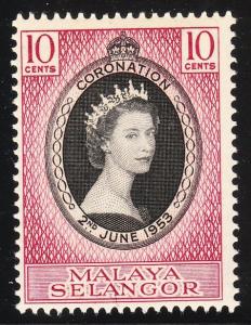 Malaya Selangor 101 -  FVF MNH