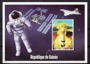 Guinea 2000 YT#1316 Space- Saturn 5 - Concorde SS Perforated MNH