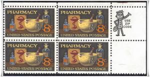 ♦SC#1473 8¢ Pharmacy Zip Block MNH 