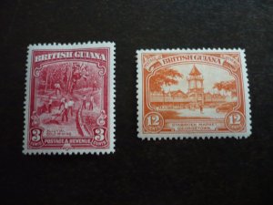 Stamps - British Guiana - Scott# 212,215 - Mint Hinged Part Set of 2 Stamps