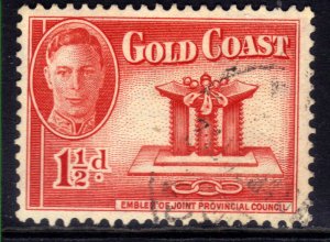 Gold Coast 1948  KGV1  1  1/2d Scarlet Used SG 137 ( 602 )