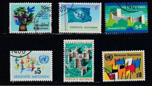 United Nations. - Vienna # 1-6, First Definitive set, Used, 1/2 Cat.