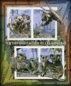 Central African Rep. 2012 KOALA Sheet Perforated Mint (NH)