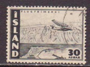 Iceland  #C22  used  (1947)  c.v. $1.75