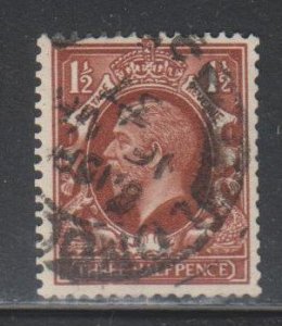 Great Britain,  King George V,  1 1/2p  (SC# 212b) Used