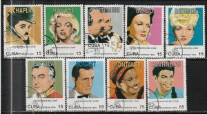 1995 Cuba - Sc 3688-96 - used VF - 9 single - Motion Pictures