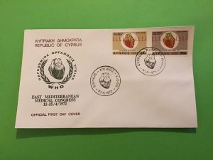 Cyprus First Day Cover Medical Congress Heart Health 1972 Stamp Cover R43189