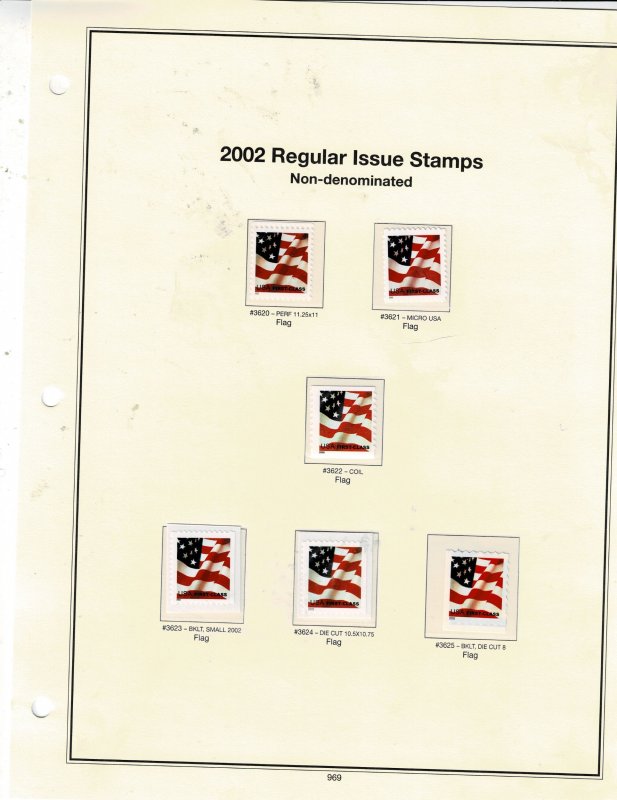 2002 Mint Regular Issue 37c US Postage 29 diff #3620-25 & 3629F-37 VF MNH