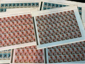 1968 Guinea Mi. A-G 465 Sheets Overprint Grenoble Olympic Games Winter Olympia-