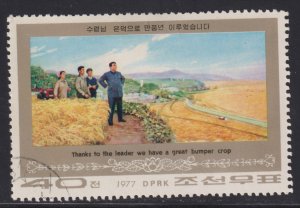 North Korea 1587 Looking Over Grain Fields 1977