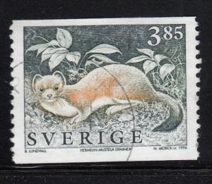 Sweden 1996 used Sc #1931 3.85k Mustela erminea Stoat