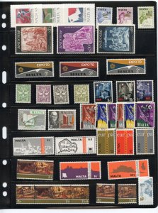 MALTA & ANDORRA  LOT OF SETS MINT NEVER HINGED AS SHOWN