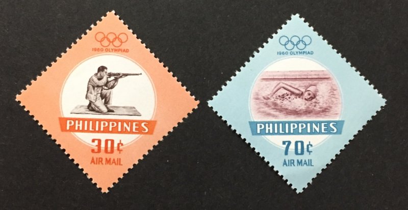 Philippines 1960 #C85-6, Olympics, MNH.