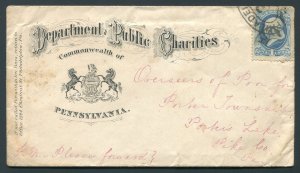 1880's Pennsylvania Dept. of Public Charities - Philadelphia to Parker's Lake