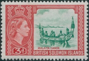 Solomon Islands 1956 SG87 3d Maliata Canoe MLH