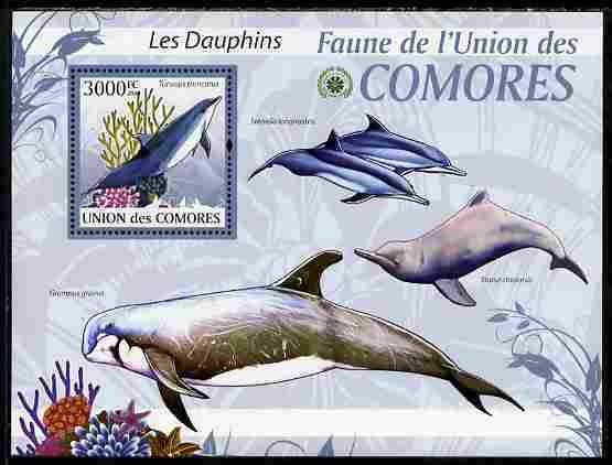 COMORO IS - 2009 - Dolphins - Perf Souv Sheet - MNH