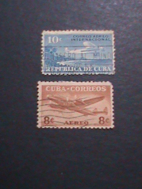 ​CUBA-AIRMIAL- VERY OLD CUBA AIR PLANES STAMPS USED- VF WE SHIP TO WORLD WIDE