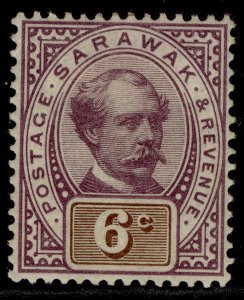 SARAWAK QV SG13, 6c purple & brown, M MINT. Cat £32.