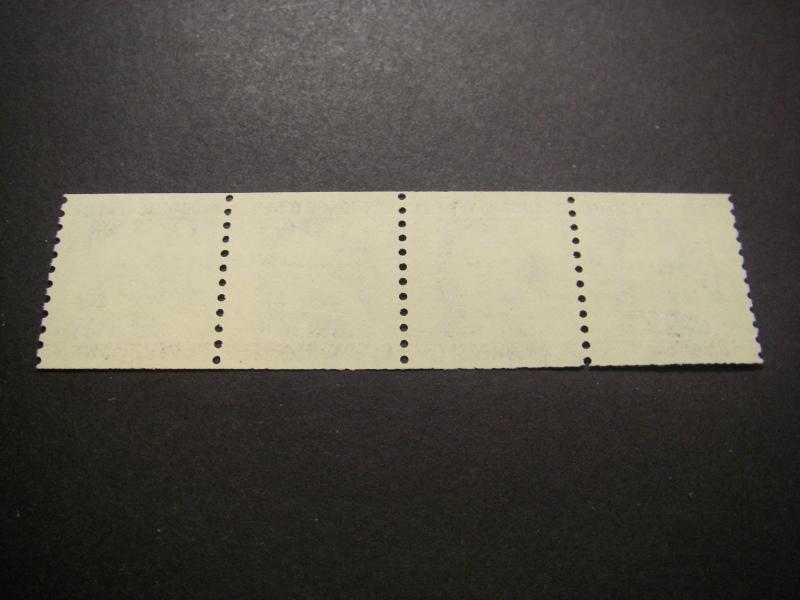 Scott 1305C, $1 O'Neill, LINE PAIR in strip of 4, DULL gum, MNH Coil Beauty