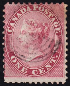 Canada Scott 14 (1859) Used F, CV $90.00 C