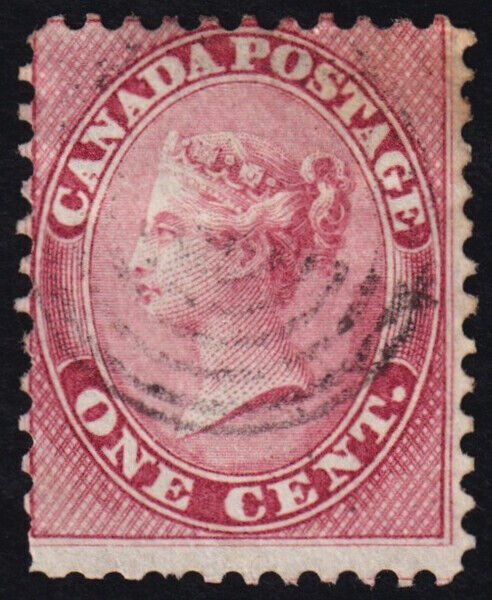 Canada Scott 14 (1859) Used F, CV $90.00 C