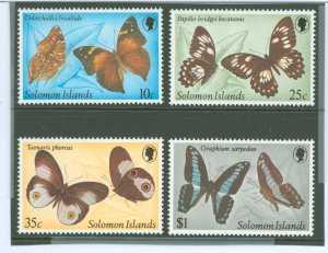 Solomon Islands (British Solomon Islands) #431-434   (Butterflies)