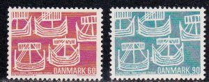 Denmark # 454-455, 5 Ancient Ships, Complete Set, Mint NH, 1/2 Cat.