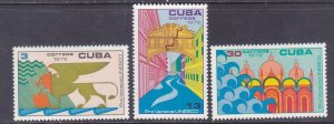 Cuba 1753-55 MNH 1972 UNESCO Save Venice Campaign Full Set VF