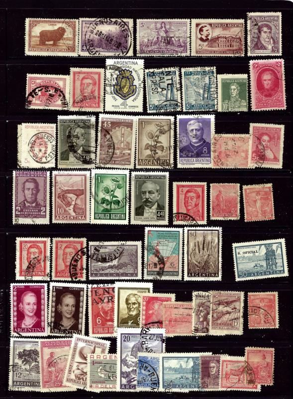 Argentina #2 - 51 different probably all used dups not counted