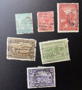 Tasmania Scott Number 60, 61, 87, 88, 90, 94 Used