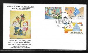 United Nations NY 613-615 1992 Definitives WFUNA Cachet FDC First Day Cover