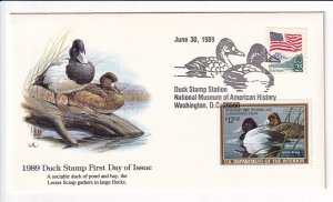 1989 Duck Stamp, Sc. #RW56, FDC Fleetwood Cachet, Washington, D.C. (F32475)
