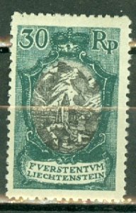 HO: Liechtenstein 64 MNH light vertical crease CV $210