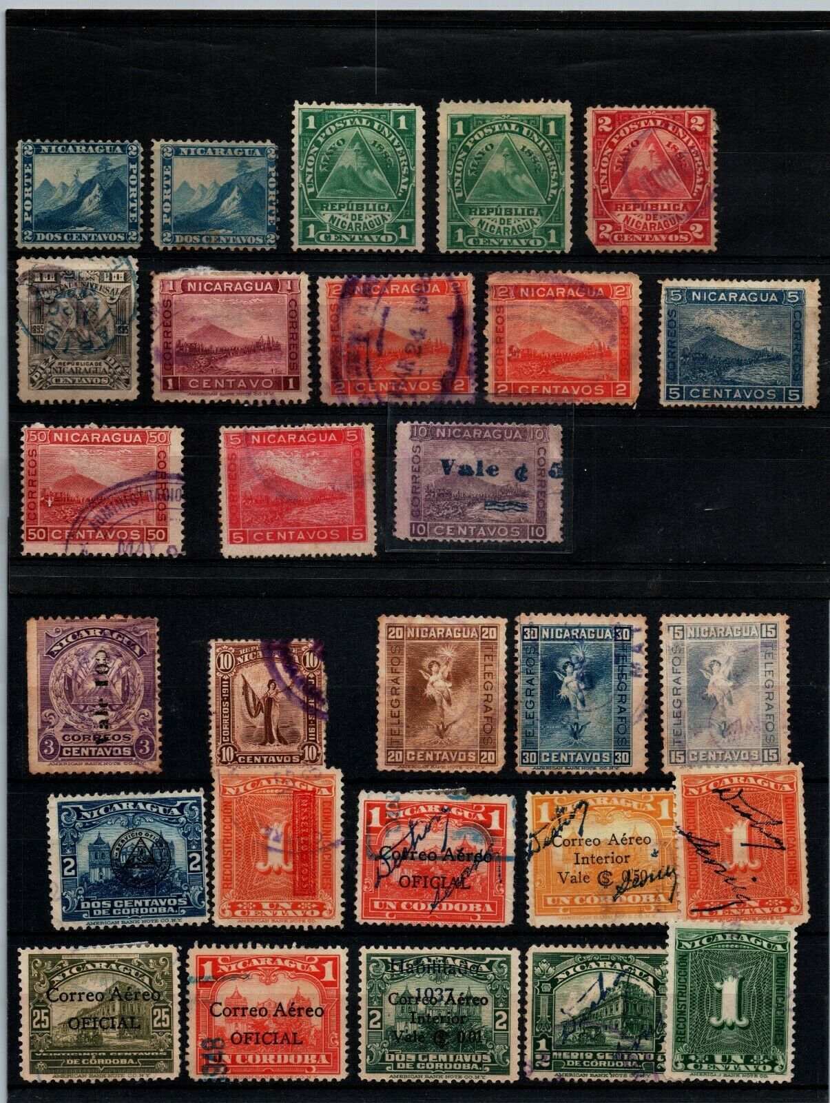 Nicaragua classic & postally used stamp selection all good values BOB