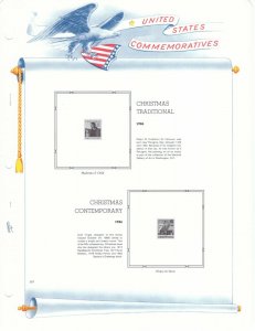 White Ace US PLT BLKS 1986 Commems COMPLETE Pages 572 to 587 w/ Pres. Sheets  