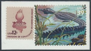 USA SC# 4099e  Crocodile   SA  on piece  Used see details / scans 