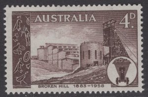 AUSTRALIA SG305 1958 FOUNDING OF BROKEN HILL MNH