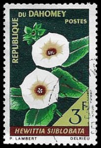 Dahomey #227 Used OG (CTO); 3fr Flower (1967)