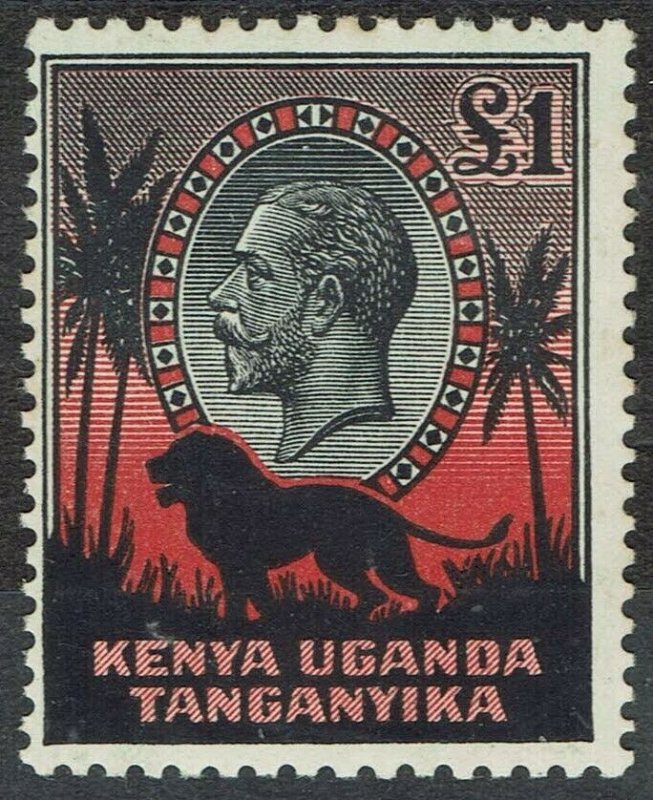 KENYA UGANDA & TANGANYIKA 1935 KGV LION 1 POUND MNH **