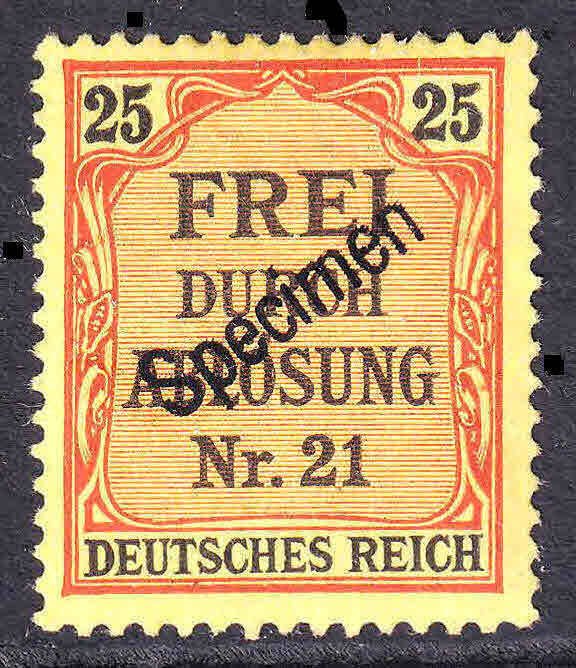 GERMANY OL6 SCARCE SPECIMEN OVERPRINT OG H M/M F/VF VERY NICE GUM