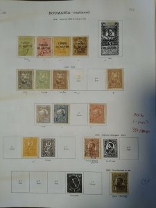 collection on pages Romania 1915-36 CV $335