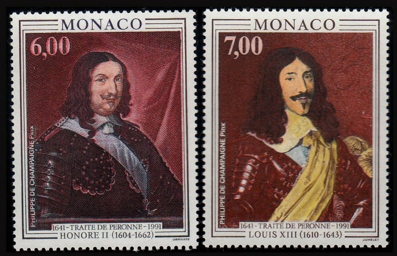 1991 Monaco 2028-2029 Artist / Traite de Peronne 7,00 €