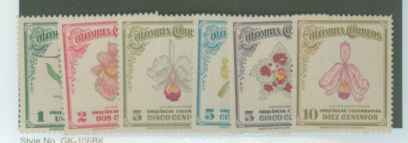 Colombia #546-551  Single (Complete Set) (Flowers)