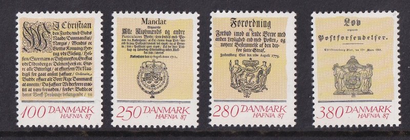 Denmark  #772a-d    MNH  1985   HAFNIA '87