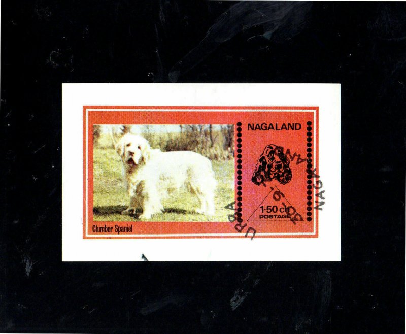 NAGALAND OF INDIA 1973  CLUMBER SPANIEL   MINT  VF NH  O.G S/S CTO  (nag3)