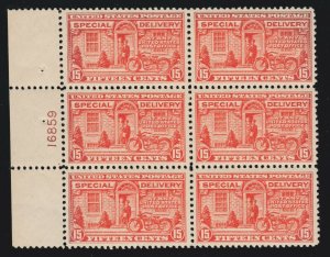 US E13 15c Special Delivery Mint Plate Block of 6 #16859 VF-XF OG NH SCV $700