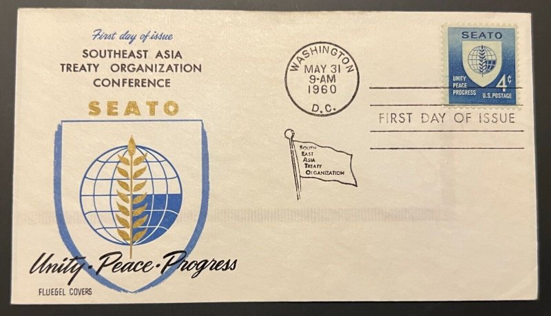 SOUTHEAST ASIA TREATY ORG #1151 MAY 31 1960 WASHINGTON DC FIRST DAY COVER BX4