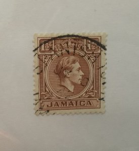 Jamaica 1938 Scott  118 used - 1.1/2p, King George VI