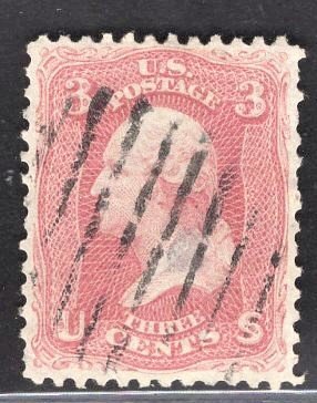 US Stamp#64b 3c Rose Pink Washington  USED SCV $ $150.00 